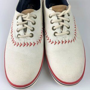 Womens Size 6 Keds Baseball Design Shoes Sneakers